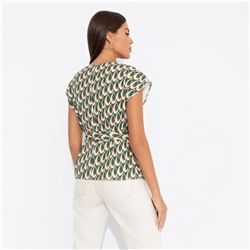 Блуза с имитацией многослойности, Все взгляды - на прекрасное (яркая)