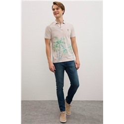 Erkek Taş Polo Yaka Tişört