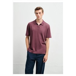 Mavi Kahverengi Triko Polo Regular Fit / Normal Kesim 0710369-70260