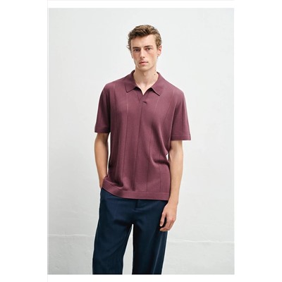 Mavi Kahverengi Triko Polo Regular Fit / Normal Kesim 0710369-70260
