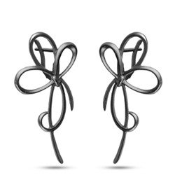 Серьги (покрытие: черный родий)