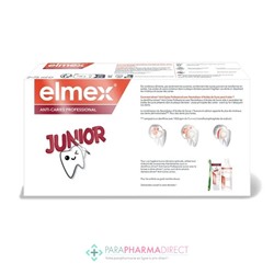 Elmex Junior Anti-Caries Professional- Dentifrice Anti-Caries 6-12 ans 2x75ml
