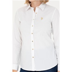 Kadın Beyaz Uzun Kollu Basic Gömlek