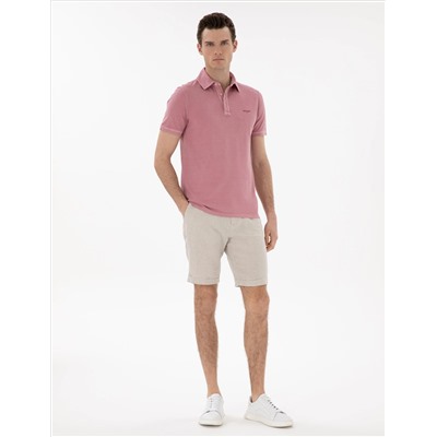 Gül Kurusu Slim Fit Tişört