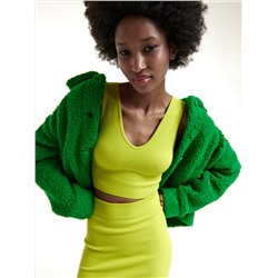 Kurzes Top aus Rippstrickjersey