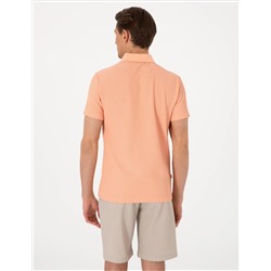Somon Slim Fit Örme Dokulu Polo Yaka Tişört