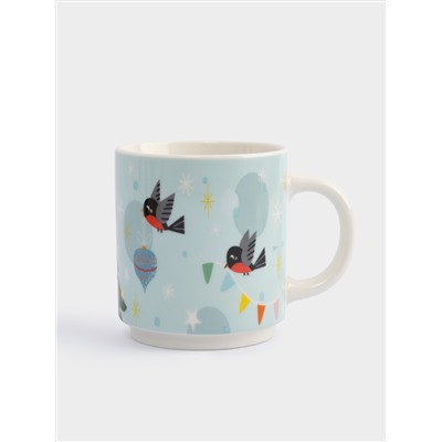 Кружка, 350 мл, 4 шт, фарфор N, Животные украшают елку, Band