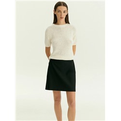 Юбка мини из костюмной шерсти, S1090/laine