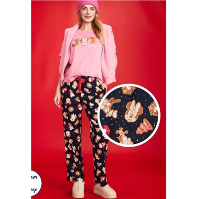 Mid-Rise Plaid Flannel Pajama Pants for Women