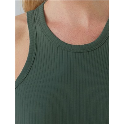 Платье из трикотажа в широкий рубчик