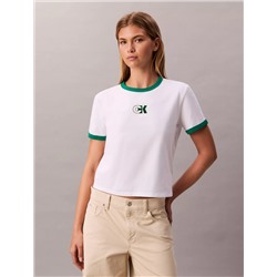 Monogram Logo Slim Ringer T-Shirt