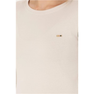 Kadın Krem Kayık Yaka Sweatshirt