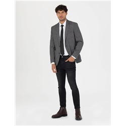 Siyah Ekstra Slim Fit Spor Ceket