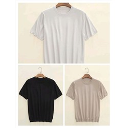 Мужской пуловер THEOR*Y с коротким рукавом/вязаная футболка