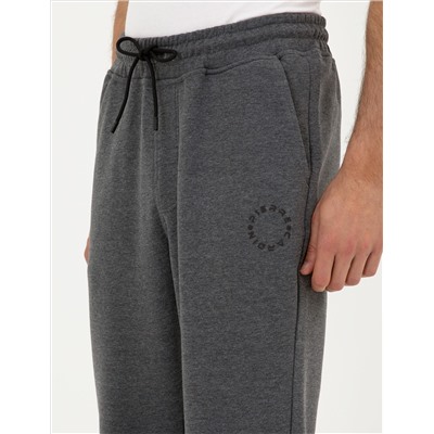 Antrasit Melanj Slim Fit Eşofman Altı