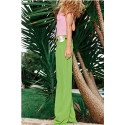 WIDE-LEG MID-RISE TROUSERS
