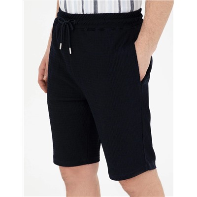 Lacivert Regular Fit Örme Şort