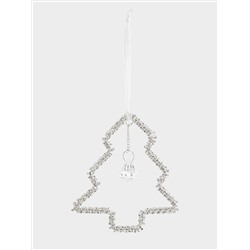 Игрушка елочная, 12 см, пластик/металл, серебристая, Елка, Event