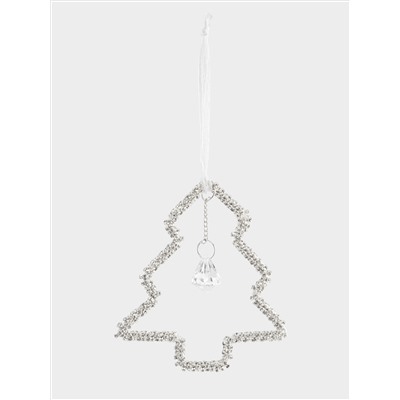 Игрушка елочная, 12 см, пластик/металл, серебристая, Елка, Event