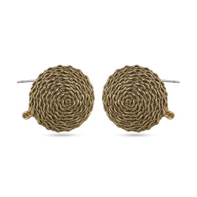 Серьги Релакс (покрытие античное золото) 3см, Есть комплект