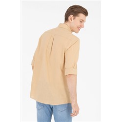 Erkek Camel Uzun Kollu Gömlek