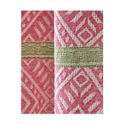 English Home Crispy Pamuklu Püsküllü Peştamal 90x150 cm Pembe - Yeşil