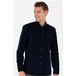 Erkek Lacivert Uzun Kollu Gömlek