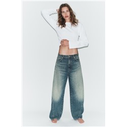 TRF MID-WAIST BAGGY BALLOON JEANS
