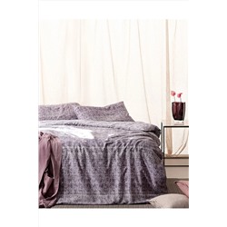 Madame Coco Petrus Tek Kişilik Crep Baskılı Nevresim Takımı - Mürdüm NCC-04-8682116419154