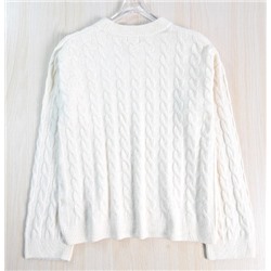 Свободный повседневный вязаный свитер