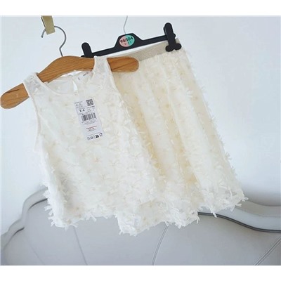 Набор для девочек юбка + топ МАНГ*О В кремовом цвете