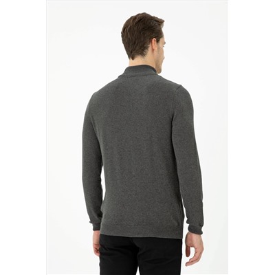 Erkek Antrasit Melanj Basic Kazak