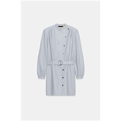 VESTIDO CORTO EFECTO PIEL CINTURÓN