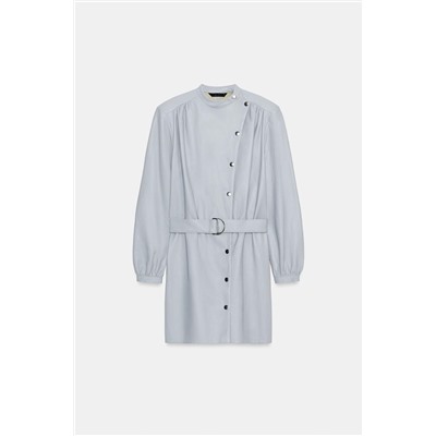 VESTIDO CORTO EFECTO PIEL CINTURÓN