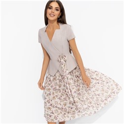 Костюм с юбкой нарядный, Актуально сегодня (2 в 1, бежевый)