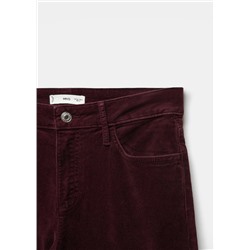 Pantalón flare tiro medio pana