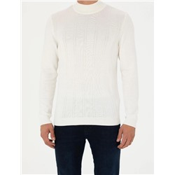 Ekru Slim Fit Kazak