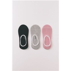 Pack 3 calcetines slip blanco logo