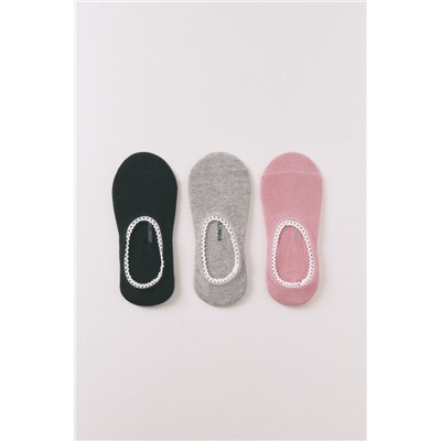 Pack 3 calcetines slip blanco logo