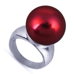 Кольцо (Майорка 16мм малиновая; покрытие родий), Есть комплект