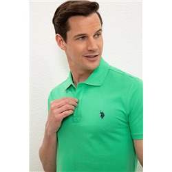 Erkek Elma Yeşili Basic Polo Yaka Tişört