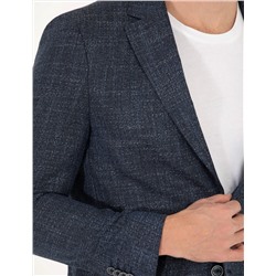 Lacivert Slim Fit Blazer Ceket
