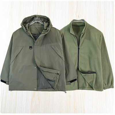 Мужской комплект из двух предметов, простая ветрозащитная повседневная куртка с капюшоном