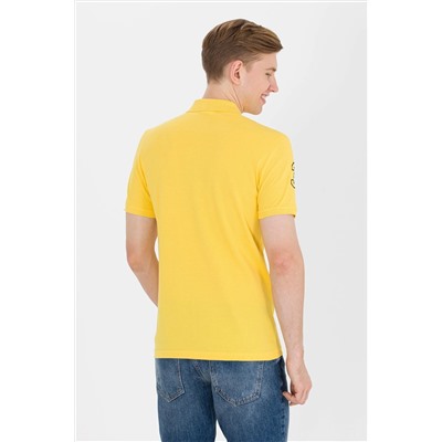 Erkek Koyu Sarı Basic Polo Yaka Tişört