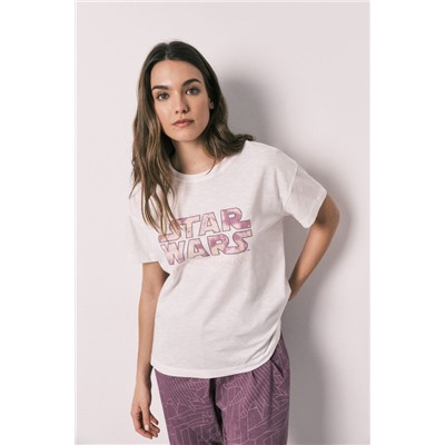 Pijama largo manga corta algodón Star Wars