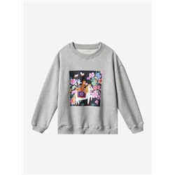 Женский свитшот / толстовка с ярким принтом  АЙСИК*Л