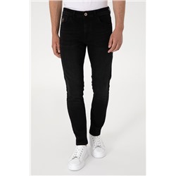 Erkek Siyah Slim Fit Jean Pantolon