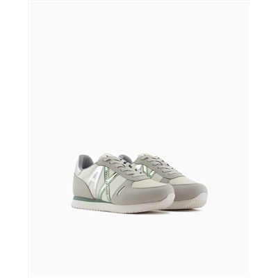 Microfiber sneakers with logo Woman