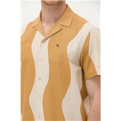 Erkek Camel Kısa Kollu Gömlek
