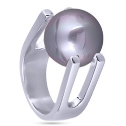 Кольцо (Майорка 14мм серо-голубая; покрытие родий), Есть комплект